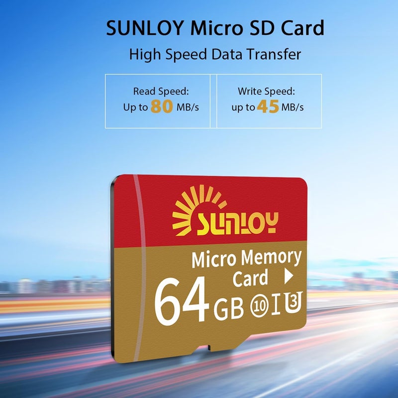 Sunloy PSP Memory Stick Adapter with 64GB Micro SD Card, Micro SD/SDHC/SDXC to Memory Stick PRO Duo MagicGate Card Compatible with PlayStation Portable, Camera, Handycam, Cell Phone & PSP 1000/2000/3000 - Image 3
